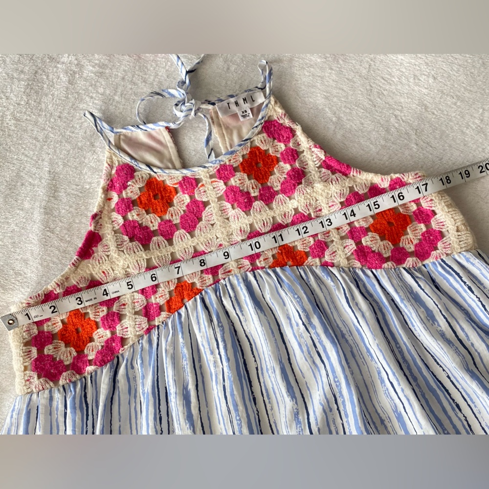 THML Bohemian Boho Crochet Granny Square tank Top with Tassels sz extra small - Picture 12 of 13